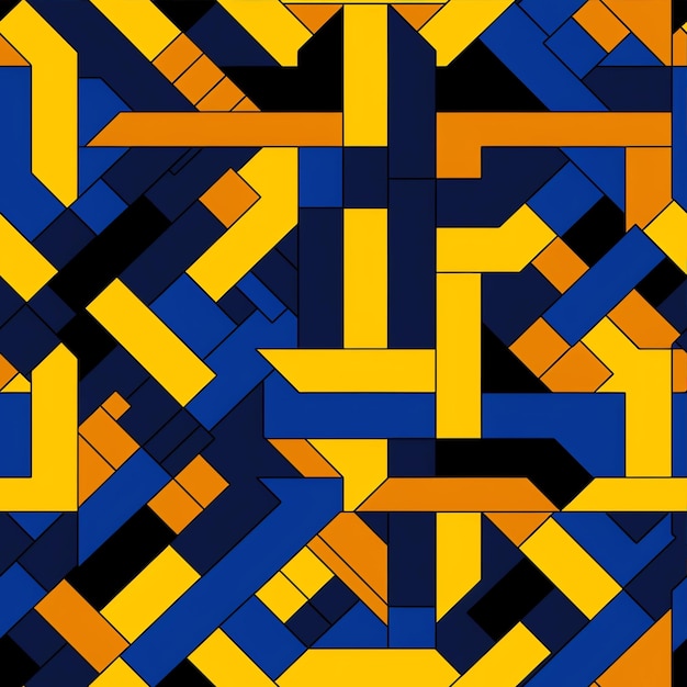 Geometría abstracta patrón sin costuras estilo de arte de píxeles