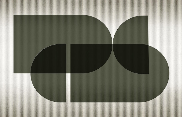 Foto geometría, abstracto, estéreo, arte y fondo dorado. la moda de la pared de arte moderno.