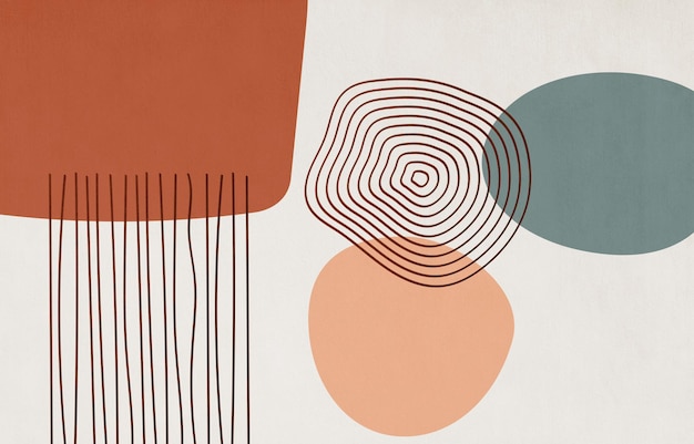 Geometria, abstrato, estéreo, arte e o fundo dourado. A moda da parede de arte moderna