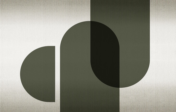 Foto geometria, abstrato, estéreo, arte e o fundo dourado. a moda da parede de arte moderna