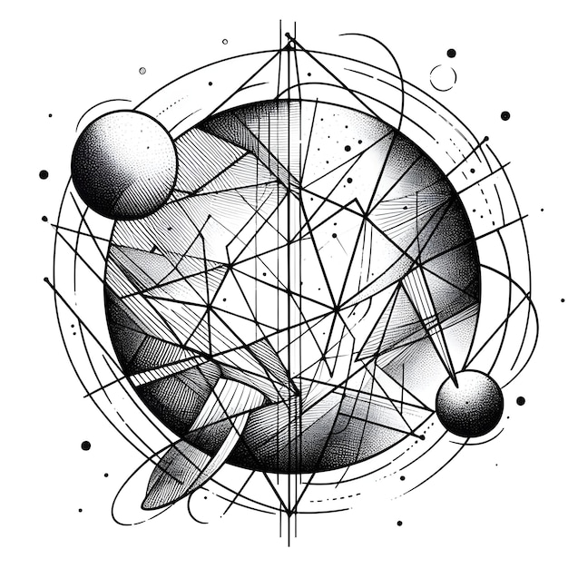 Geometria afiada Fundo branco sólido