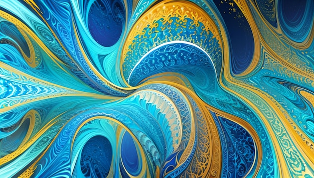 Geometría fractal colorida para el papel tapiz de escritorio