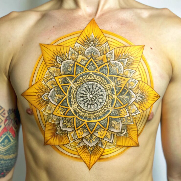 Foto geometria sagrada e criações de tatuagem de mandala