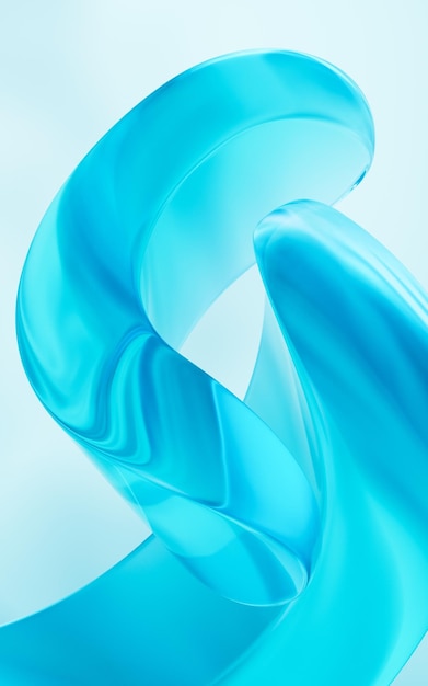 Geometrías de curvas abstractas de fondo renderización 3D dibujo digital
