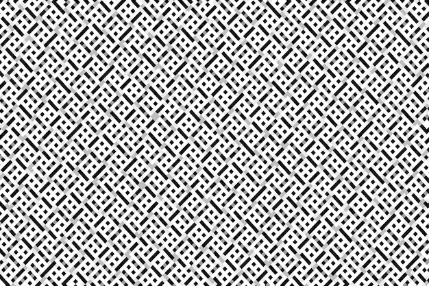 Geometric Pixelated Black and White Texture
