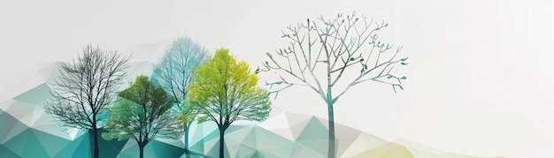 Geométrica Natureza elementos naturais usando formas geométricas