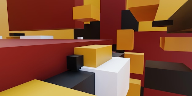 Geométrico fundo cubo polígono ilustração 3D abstrato quadrado padrão de fundo quadrado