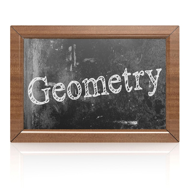 Geometrie auf Tafel geschrieben