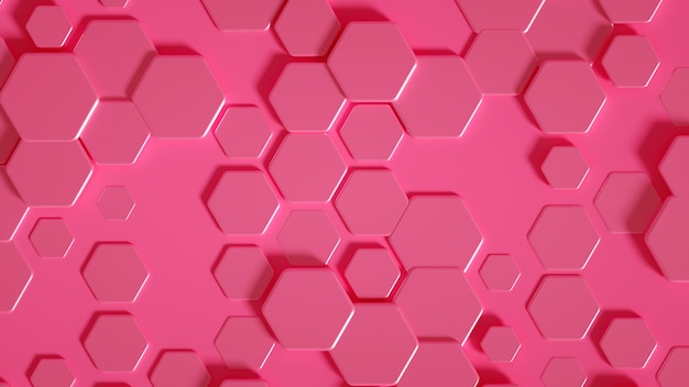 Geometrie-Hexagon-Hintergrund. 3D-Darstellung, 3D-Rendering.