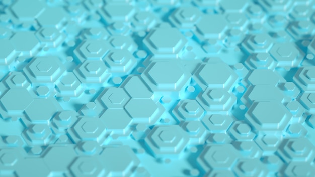 Geometrie-Hexagon-Hintergrund. 3D-Darstellung, 3D-Rendering.