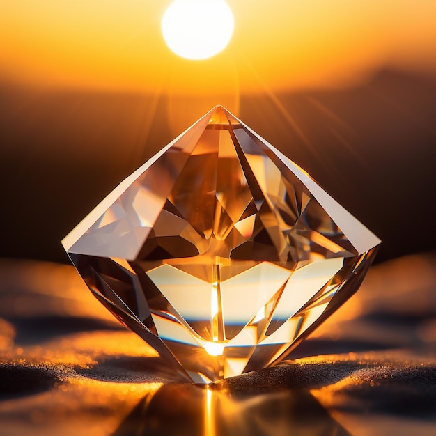 Geometrisch perfekter Diamant präsentiert