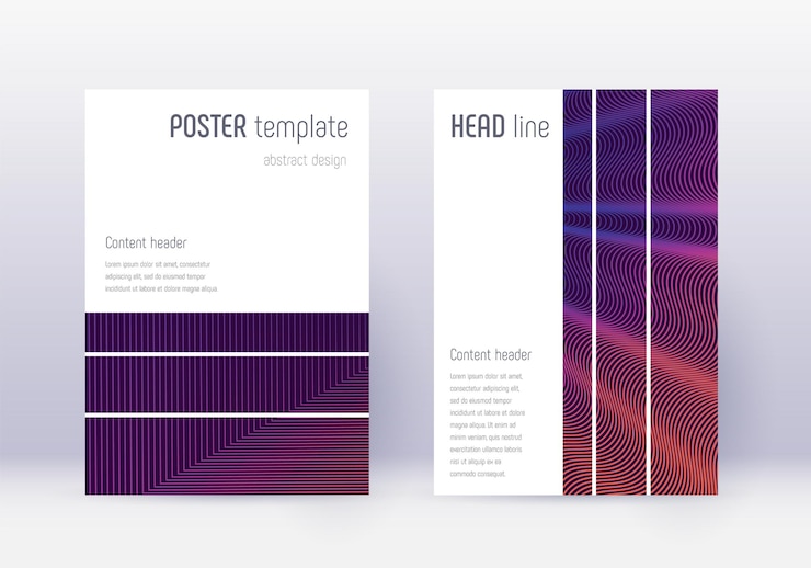 Foto geometrische cover-design-vorlage violet abstra