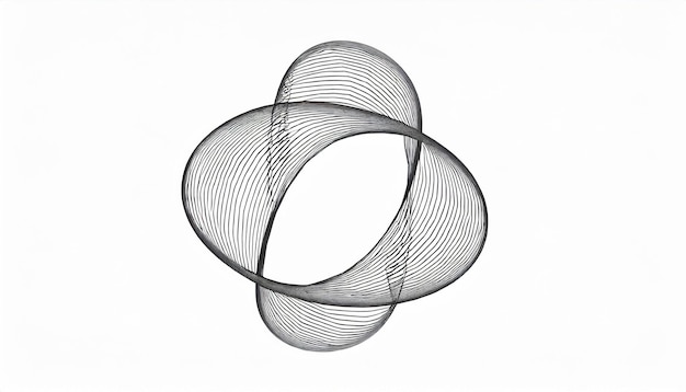 Foto geometrische darstellung des torusknoten abstraktes objekt