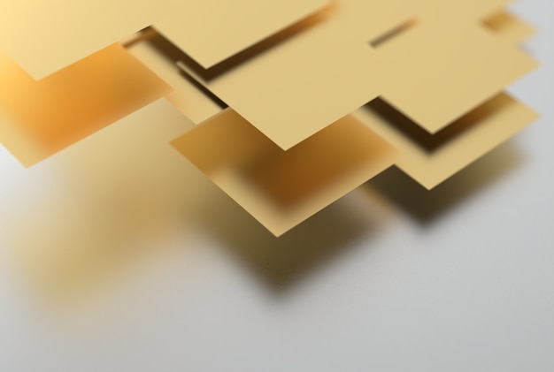 Geometrische Formen in Goldfarbe auf lokalem Hintergrund