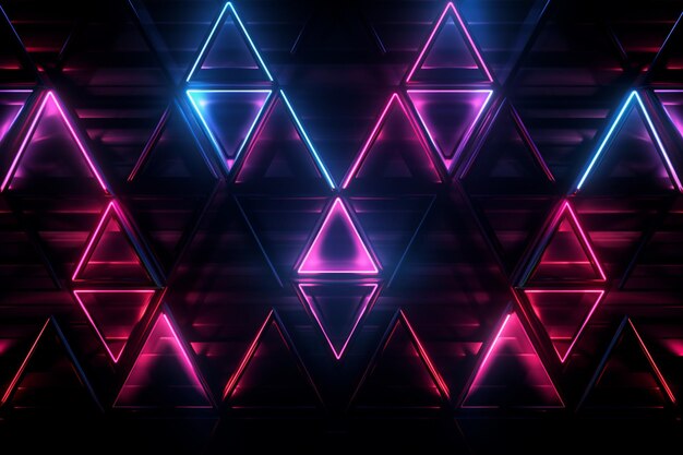 Geometrische Formen Neonlichter Hintergrund