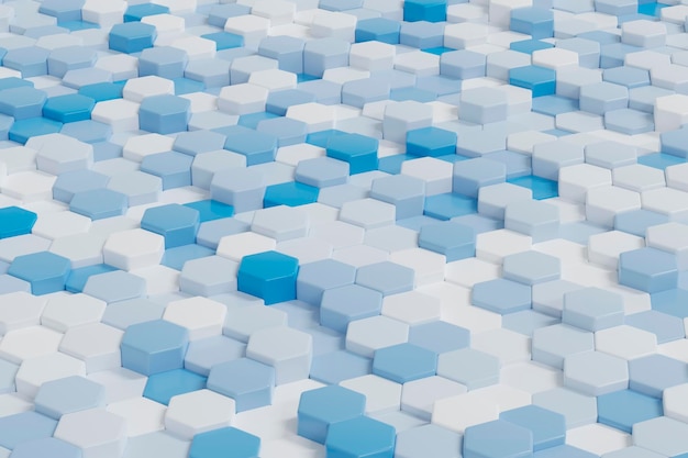 Geometrische Hexagone weiß und blau Luxus abstrakter Hintergrund Medizin, Wissenschaft und Technologie