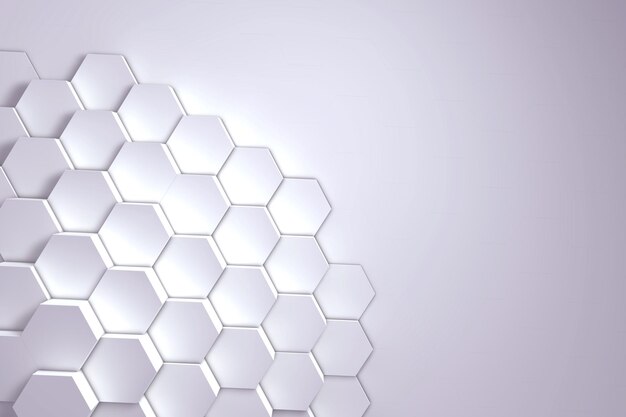 Geometrische Hexagonmuster Hintergrund 3D-Rendering