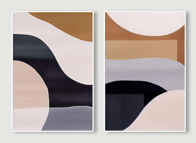 Geometrische Kunstillustration im Boho-Stil