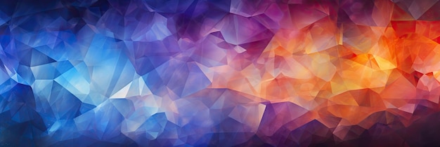 Geometrische Linien Abstrakt Kristalline Orange Lila Gelb Panorama Hintergrund