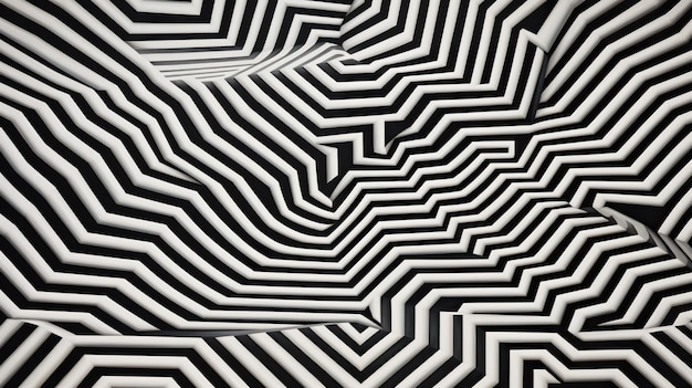 Foto geometrische streifenmuster mit tessellierenden formen in einer faszinierenden symmetrie