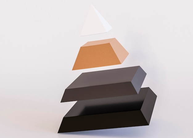 Foto geometrischer formhintergrund der 3d pyramide