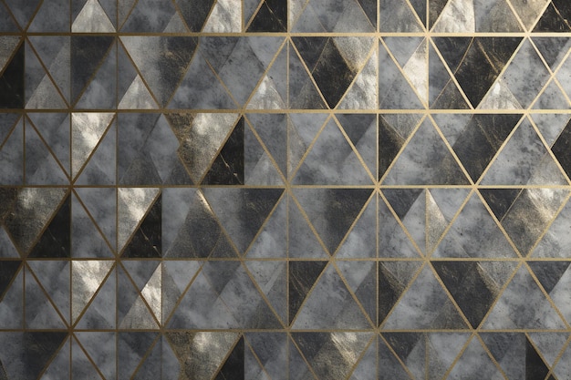 Geometrischer Hintergrund aus Gold und Silber