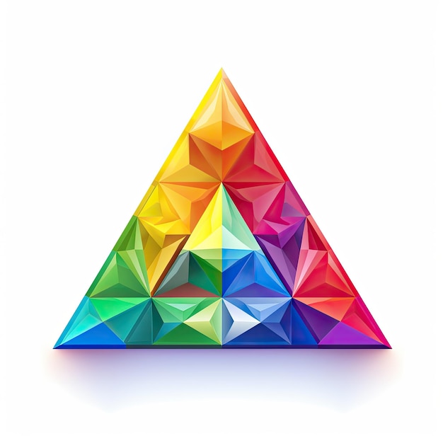 Foto geometrischer pride prism regenbogen