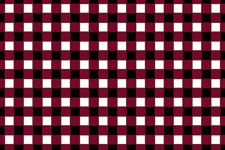 Foto geometrisches figurenquadrat in einem nahtlosen muster auf dem hintergrund einer burgunderroten farbe