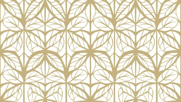 Geometrisches gold- und cremefarbenes Tapetenmuster