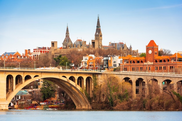 Georgetown Washington DC USA Skyline am Potomac River