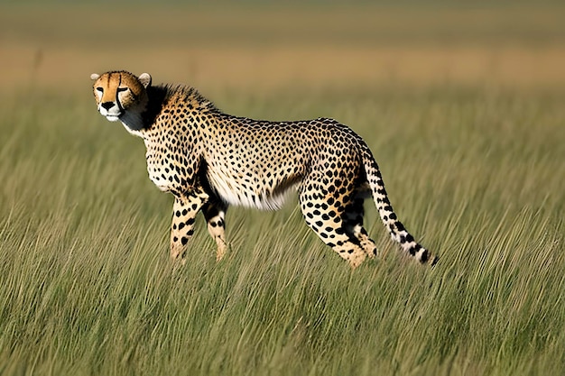 Gepard unter dem Gras