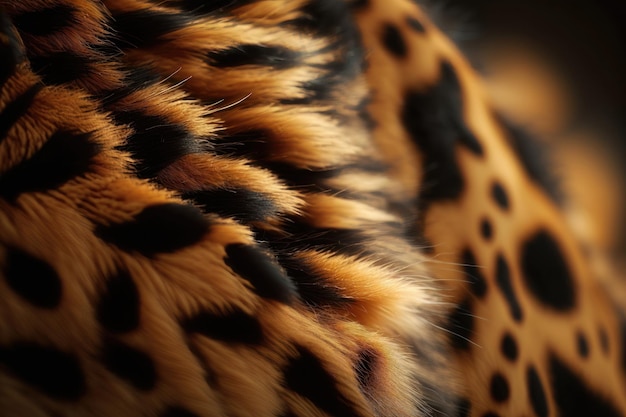 Geração de IA de closeup de textura de leopardo de pele