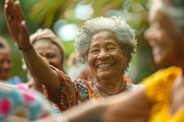 Gerações de mulheres compartilhando uma dança alegre octane