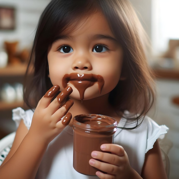 Gerador de publicidade de menina de chocolate