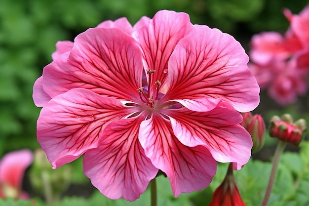 Geranium Pelargonium es un género de plantas con flores en la familia pelargonium