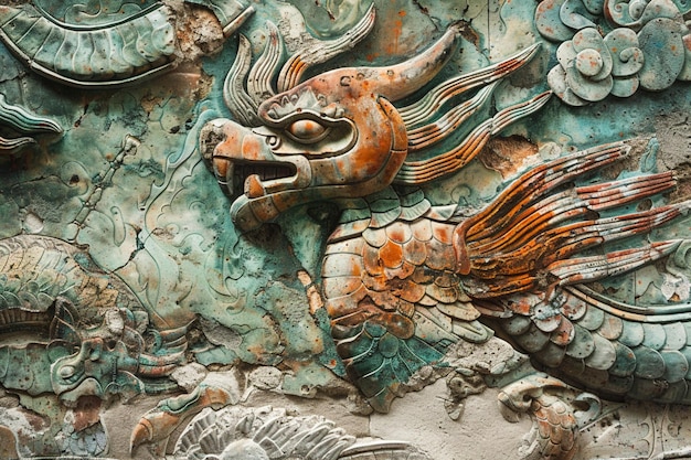 Foto gerar uma imagem evocativa de palácios astecas adornar ai generativo