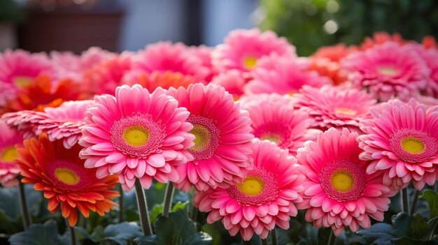 Gerbera daisy flores imagen de alta calidad en el jardín