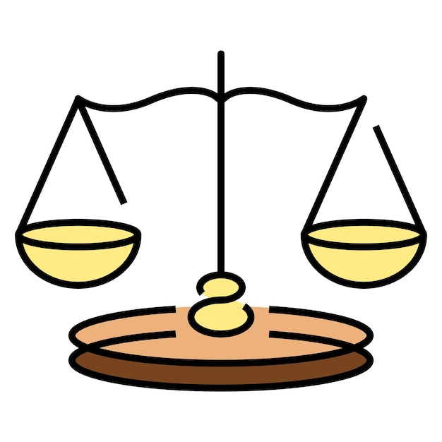 Gerechtigkeitsskalen png-Symbol-Linien-Art-Design transparenter Hintergrund