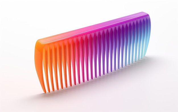 gerente de cabello de plástico 3d en fondo blanco