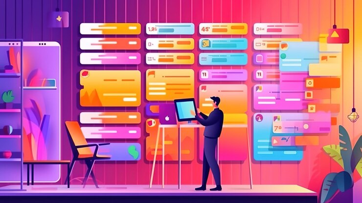 Gerente de proyecto trabajando y actualizando tareas con hitos planificación de progreso Generativo ai