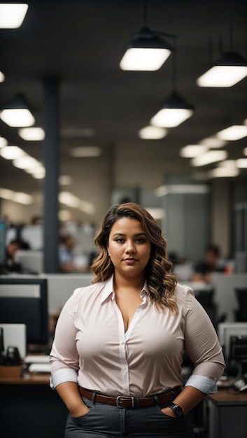 Gerentes de negocios de tamaño mediano en el retrato de la oficina