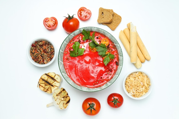 Gericht aus Tomaten leckere Tomatensuppe