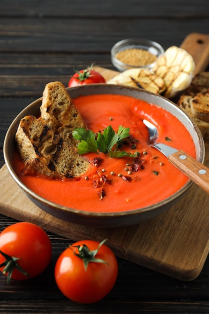 Gericht aus Tomaten leckere Tomatensuppe