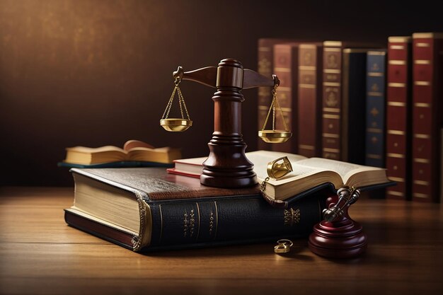 Gerichtshammer und Buchurteil und Rechtskonzept