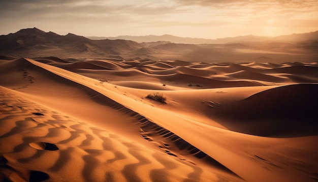 Geriffelte Sanddünen im trockenen Afrika Hitze erzeugt durch KI