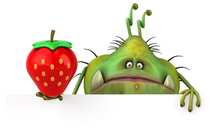 Foto germe divertido - ilustração 3d