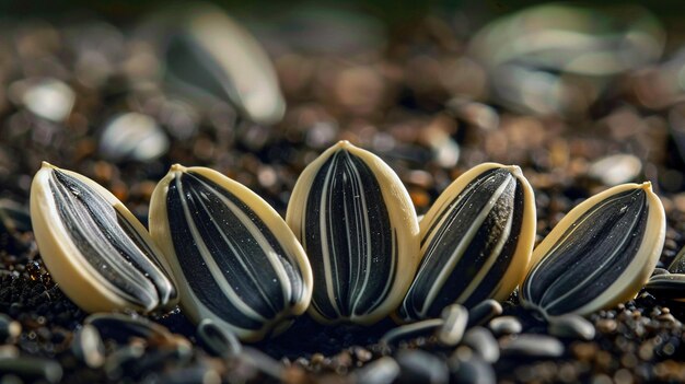 Foto germinación de las semillas de girasol