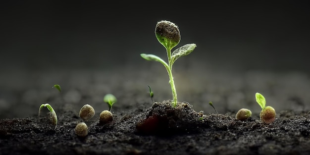 Germinando Sementes de Vegetais na Terra em Diferentes Estações