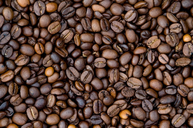 Foto geröstete kaffeebohnen können als hintergrund verwendet werden