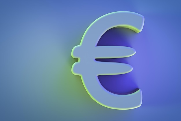 Gesättigte Illustration des europäischen Währungssymbols